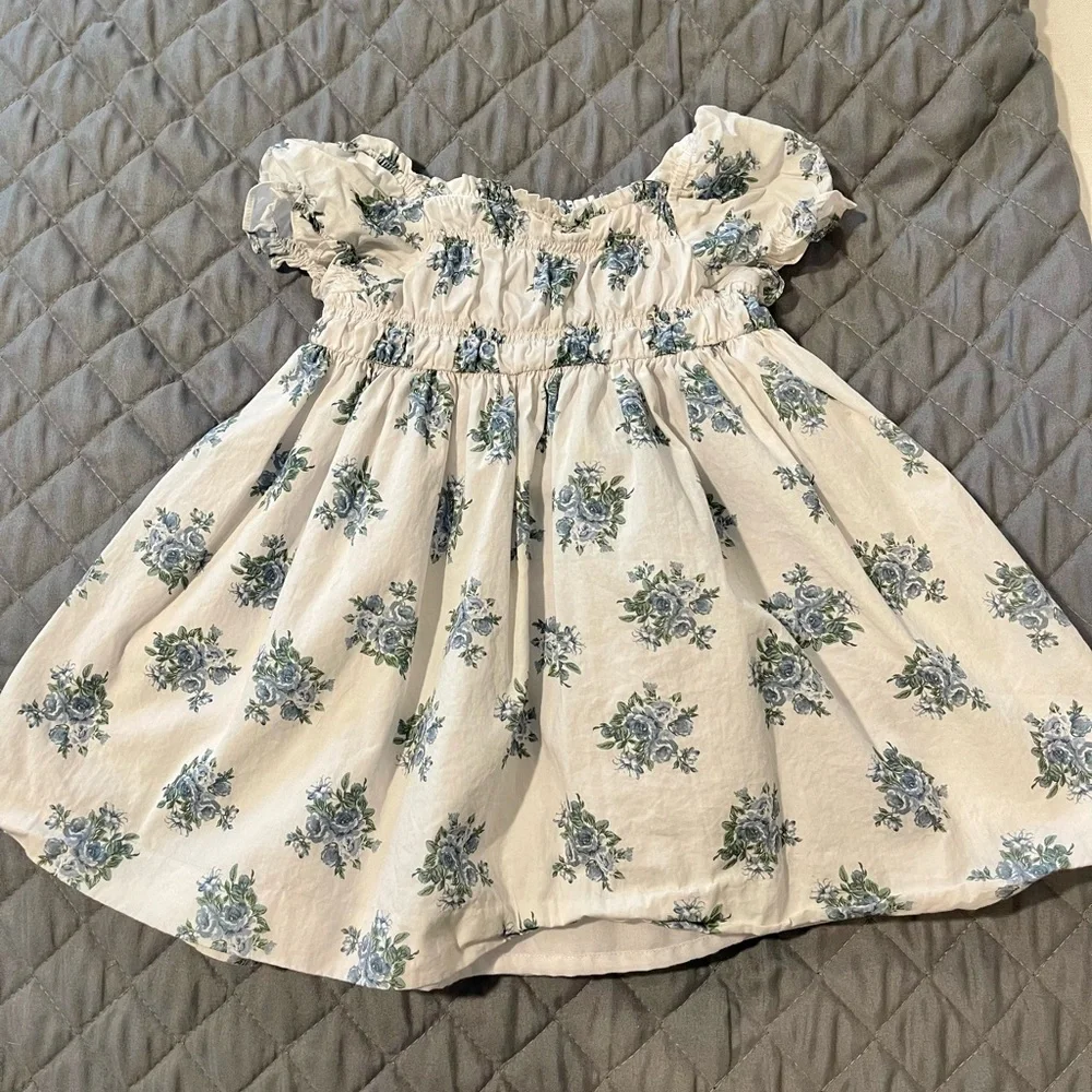 Edgehill Collection Blue Floral Kids Dress